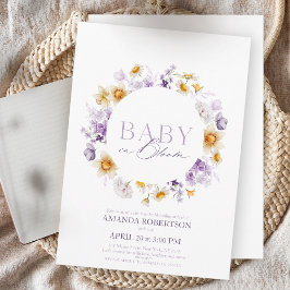 Baby in Bloom - Elegante Baby-Dusche Einladung