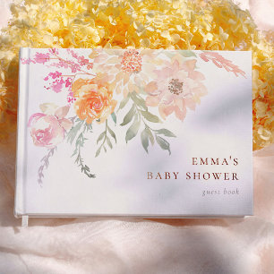 Baby In Bloom Elegante Florale Babyparty für Mädch Gästebuch