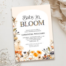 Baby in Bloom Elegante Wasserfarbe Herbst-Wildblum