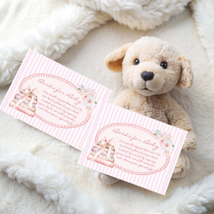 Baby in Bloom elegantes Babyshower-Buch-Anfrage Begleitkarte