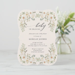 Baby in Bloom Elvory Bloral Baby Dusche einladen