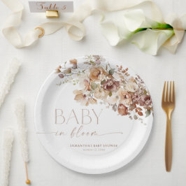Baby in Bloom Fall rustikale Babydusche Pappteller