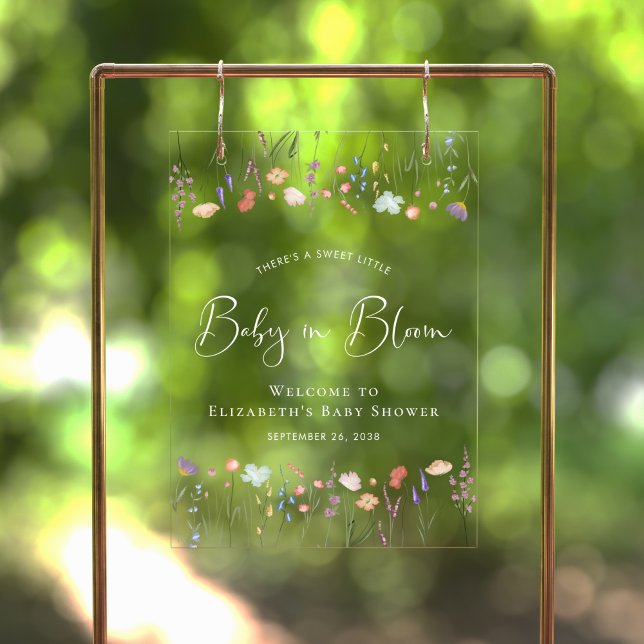 Baby in Bloom Fleur sauvage Baby shower Bienvenue (Créateur téléchargé)