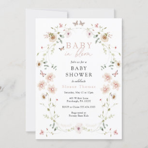Baby in Bloom Fleur sauvage Baby shower Invitation