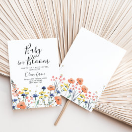 Baby in Bloom Fleur sauvage baby shower Invitation