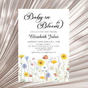Baby in Bloom Fleur sauvage Baby shower Invitation