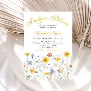 Baby in Bloom Fleur sauvage Baby shower Invitation