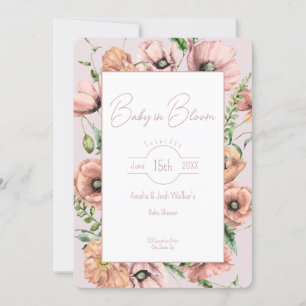 Baby in Bloom Fleur sauvage Baby shower Invitation