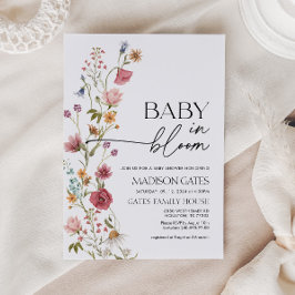 Baby in Bloom Floral Baby Dusche Einladung