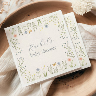 Baby in Bloom Floral Baby Dusche Napkin Serviette