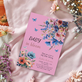 Baby in Bloom Floral Baby Dusche - Pastell Blume Einladung