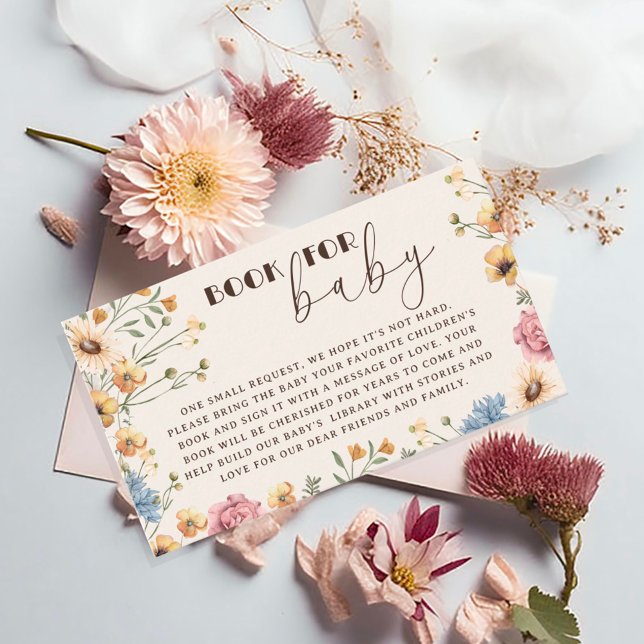 Baby in Bloom Floral Baby Shower Book for Baby Begleitkarte (Von Creator hochgeladen)