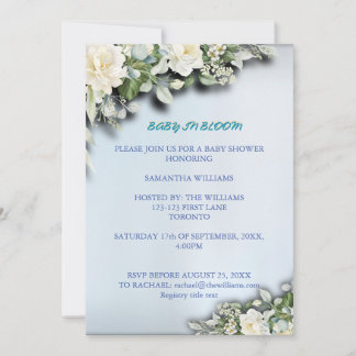 Baby in Bloom Floral Baby Shower Invitation