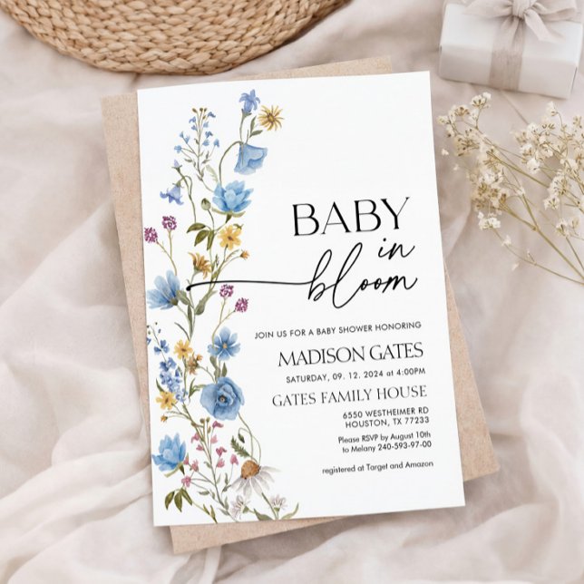 Baby in Bloom Floral Baby Shower Invitation (Créateur téléchargé)