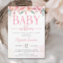 Baby in Bloom Floral Baby Shower – Pink Roses
