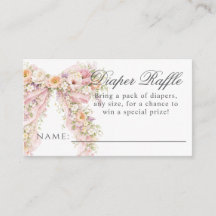 Baby in bloom Floral Bow Girl Baby Shower diaper