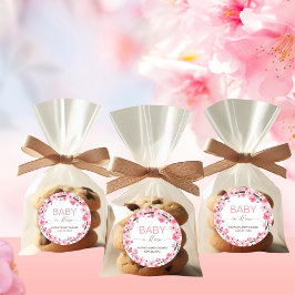 Baby in Bloom Floral Cherry Blossom Runder Aufkleber