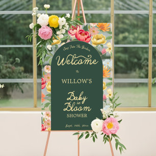 Baby in Bloom Floral Garden Baby Dusche Willkommen Acrylschild