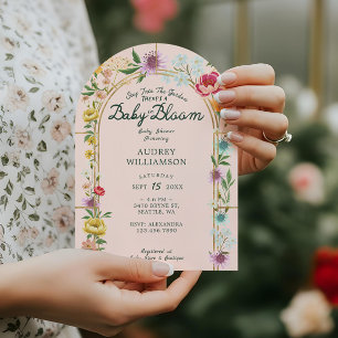 Baby in Bloom Floral Garden Greenhouse Baby Dusche Einladung