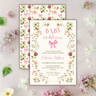 Baby in Bloom Floral girl Baby Shower Einladung