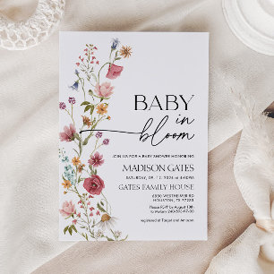 Baby in Bloom Floral Invitation