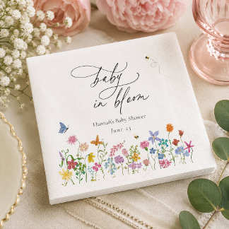 Baby in Bloom Florale Baby Shower Servietten