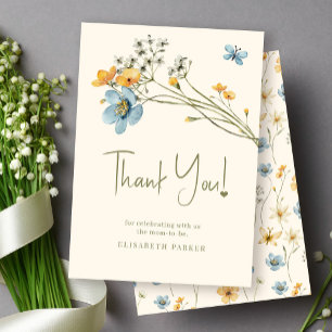 Baby In bloom florale Babyparty-Dankeskarte Einladung