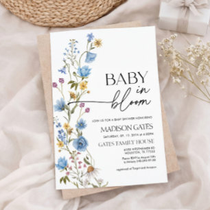 Baby in Bloom Florale Babyparty-Einladung Einladung