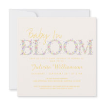 Baby In Bloom Florale Butterfly-Baby-Party-Einladu