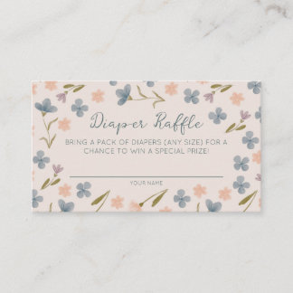 Baby in Bloom Florale Windel-Raffel Baby-Party Begleitkarte