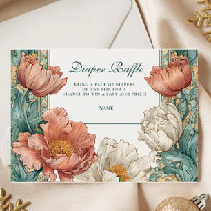 Baby in Bloom Florales Dusch-Diaper-Rätsel Begleitkarte