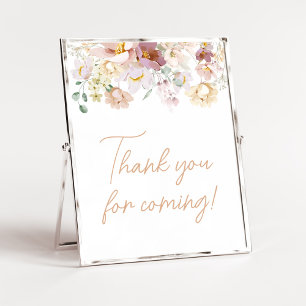 Baby in Bloom Florals Vielen Dank für Ihr Kommen Poster