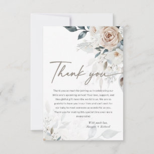 Baby in Bloom French Floral Rose Babydusche Dankeskarte