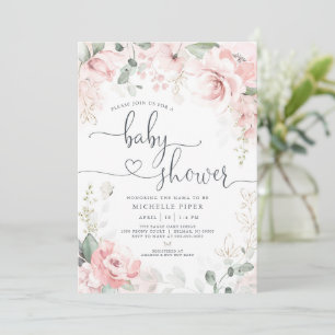 Baby In Bloom Frühlingsgarten Florale Babyparty Einladung