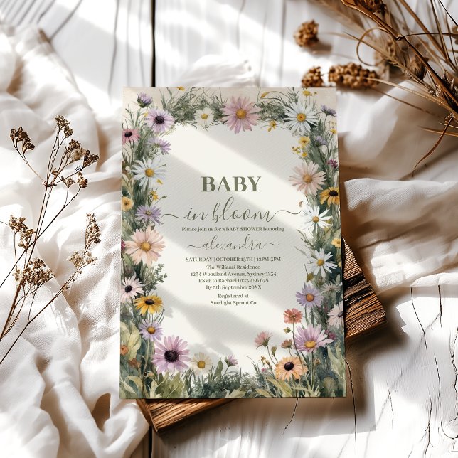 Baby in Bloom Garden Baby Dusche Einladung (Von Creator hochgeladen)
