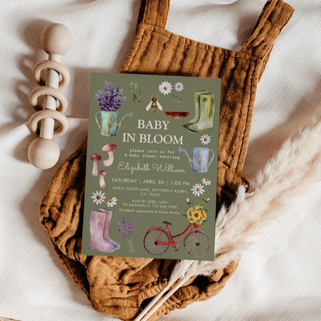 Baby in Bloom Garden Baby Dusche Einladung (Von Creator hochgeladen)