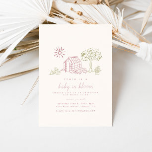 Baby in Bloom Garden Baby shower Invitation