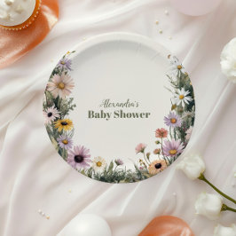 Baby in Bloom Garden Pappteller