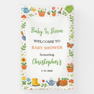 Baby in Bloom Garten-Baby-Party   Süße Blumen Banner