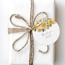 Baby in Bloom Gelbe Blumige Runde Danke