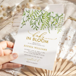 Baby in Bloom | Greenery Baby Shower Einladung