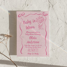 Baby in Bloom Hand gezeichnete Blume Bouquet Dusch
