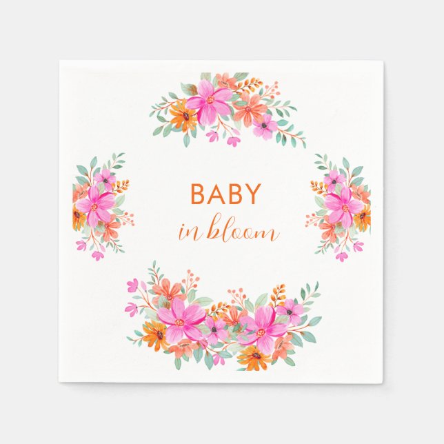 Baby in Bloom helle Sommerdusche Serviette (Vorderseite)