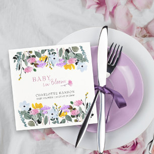 Baby in Bloom Hübsche Wildblume Rasen Serviette