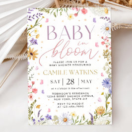 Baby in Bloom Invitation, Baby Shower Invitation,  Einladung