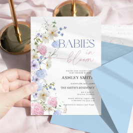 Baby in Bloom Invitation | Baby shower jumeau
