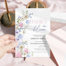 Baby in Bloom Invitation | Baby shower jumeaux