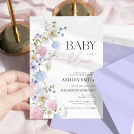 Baby in Bloom Invitation | Pastel Floral Invitatio