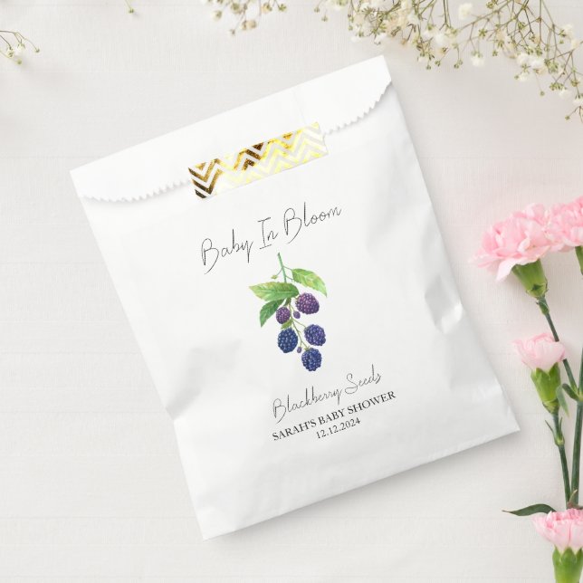 Baby in Bloom l BlackBerry Seeds Kinderdusche Geschenktütchen (Versiegelt)