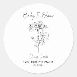 Baby in Bloom l Daisy Seeds Kinderdusche Runder Aufkleber